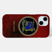 Coques Case-Mate iPhone tambour bleu arrière - plan rouge (Verso (horizontal))