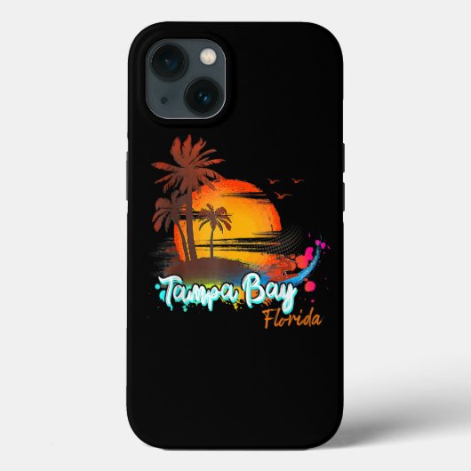 Coques Case-Mate iPhone Tampa Bay Floride Beach Summer Vacation Palm Trees (Verso)
