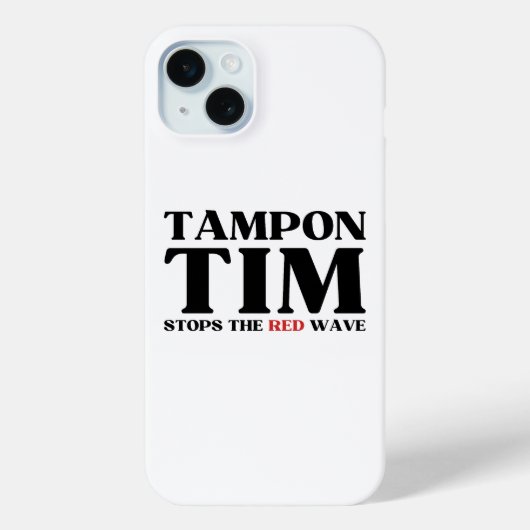 Coques Case-Mate iPhone Tampon Tim Arrêtera Le Red Wave-Tim Walz 2024 (Verso)