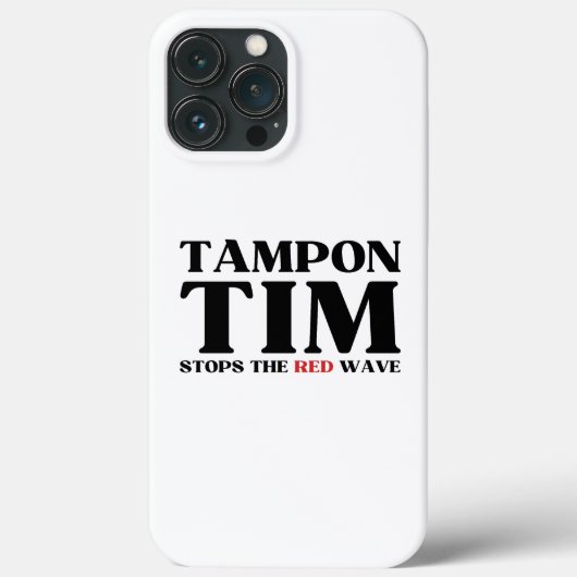 Coques Case-Mate iPhone Tampon Tim Arrêtera Le Red Wave-Tim Walz 2024 (Verso)