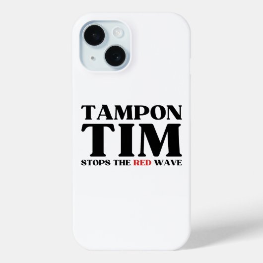 Coques Case-Mate iPhone Tampon Tim Arrêtera Le Red Wave-Tim Walz 2024 (Verso)