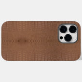 Coques Case-Mate iPhone Tan Alligator Texture Imprimer (Verso (horizontal))