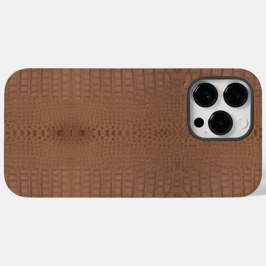 Coques Case-Mate iPhone Tan Alligator Texture Imprimer (Verso (horizontal))