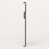 Coques Case-Mate iPhone Tan Brown Orange Vertical Stripes Monogramme (Dos/Droite)