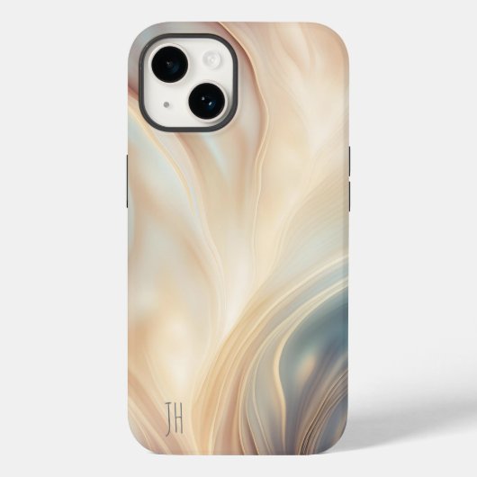 Coques Case-Mate iPhone Tan iridescendant et bleu fumée (Verso)