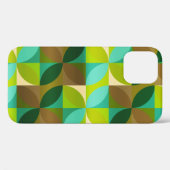 Coques Case-Mate iPhone Tan vert et feuille Brown Motif moderne (Verso (horizontal))