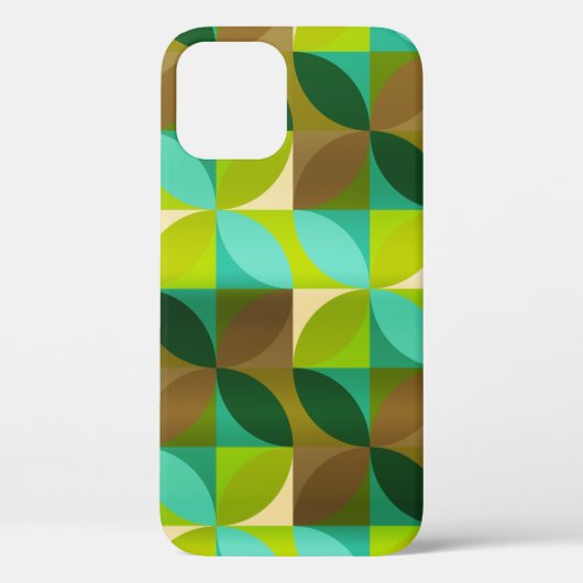 Coques Case-Mate iPhone Tan vert et feuille Brown Motif moderne (Verso)