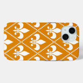 Coques Case-Mate iPhone Tangerine Fleur de Lis (Verso (horizontal))