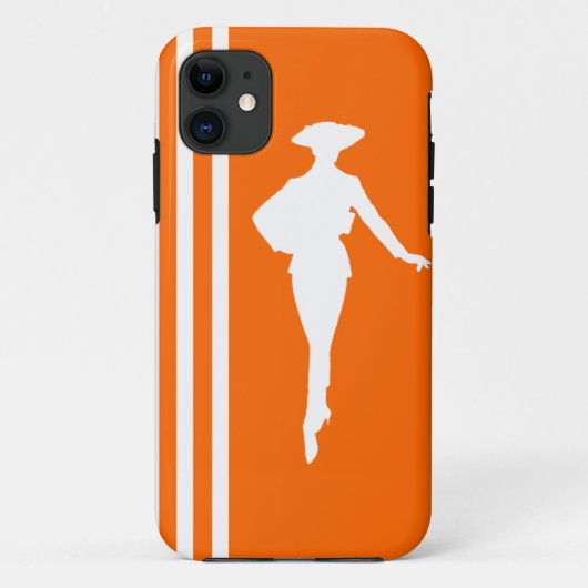 Coques Case-Mate iPhone Tangerine Grandes Modernes avec Silhouette Mode (Dos)