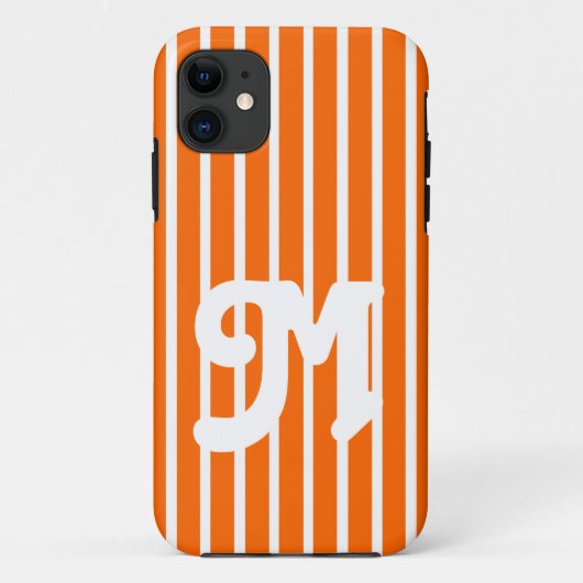 Coques Case-Mate iPhone Tangerine Poppy Safari Stripe (Dos)