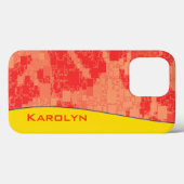 Coques Case-Mate iPhone Tangerine Zeal Tiled Artwork (Verso (horizontal))