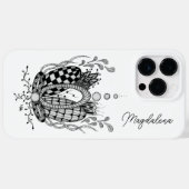 Coques Case-Mate iPhone Tangle Art : Dessin floral, Ovale -  (Verso (horizontal))