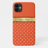 Coques Case-Mate iPhone Tango Tangerine Vibrant Orange & Chiffres blancs,  (Dos)