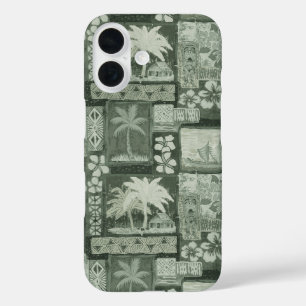 Coques iPhone 16 Tapa hawaïen de la côte de Kona