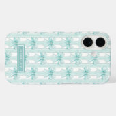 Coques Case-Mate iPhone Tapis de protection à monogramme à rayures avec no (Verso (horizontal))