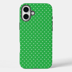 Coques iPhone 16 Plus Tapis de protection à motif de points blancs sur f