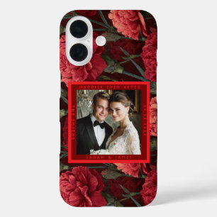 Coques iPhone 16 Tapis de protection de mariage rétro à accent de œ