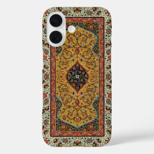Coques iPhone 16 Tapis Persan Ancien Élégant Design