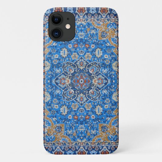 Coques Case-Mate iPhone Tapis persan turc bleu oriental antique (Dos)