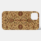 Coques Case-Mate iPhone Tapisserie arabe à fleurs d'or (Verso (horizontal))