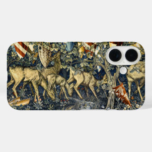 Coques iPhone 16 Tapisserie Art Vintage Cerf & Boucliers de William