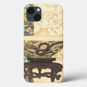 iPhone 13 Case Tapisserie asiatique avec bol et design dragon