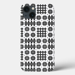 iPhone 13 Case Tapisserie galloise Faux noir et blanc iPad Mini C