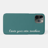 Coques Case-Mate iPhone Tapisserie Moderne Alexandrite Sarcelle Monogramme (Dos (Horizontal))