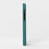 Coques Case-Mate iPhone Tapisserie Moderne Alexandrite Sarcelle Monogramme (Dos/Gauche)