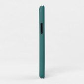 Coques Case-Mate iPhone Tapisserie Moderne Alexandrite Sarcelle Monogramme (Dos/Droite)