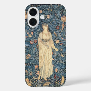Coques iPhone 16 Tapisserie vintage de Flora par William Morris
