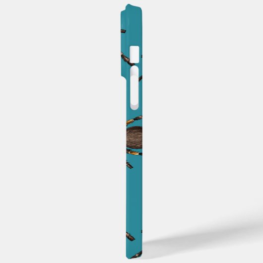 Coques Case-Mate iPhone Tarantula sur bleu (Verso / Gauche)