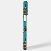 Coques Case-Mate iPhone Tarantula sur bleu (Verso / Droite)