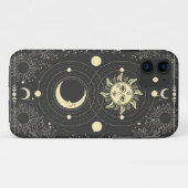 Coques Case-Mate iPhone Tarot foncé esthétique Soleil Lune Nuages (Dos (Horizontal))