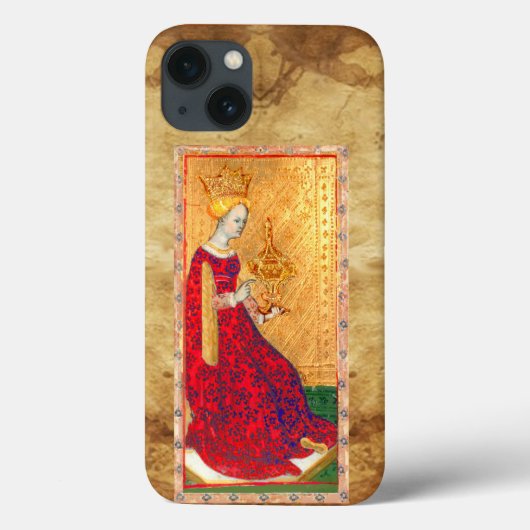 COQUES Case-Mate iPhone TAROTES DE RENAISSANCE ANTIQUE / REINE DES TASSE (Verso)