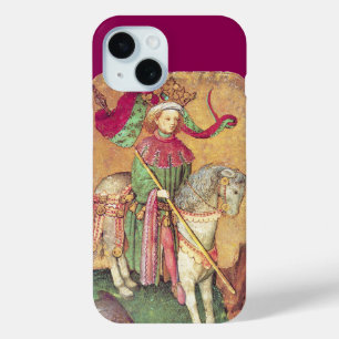 Coque Pour iPhone 15 Tarots antiquités /Cartes de cour allemandes/Roi d