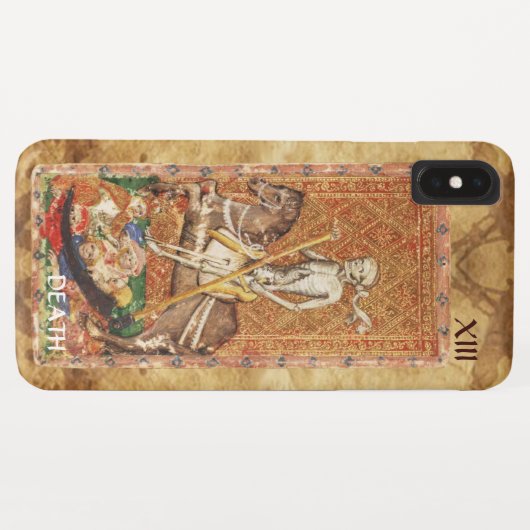 COQUES Case-Mate iPhone TAROTS DE RENAISSANCE ANTIQUE 13 / MORT (Dos (Horizontal))