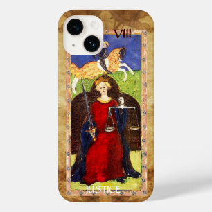 COQUE POUR iPhone 14 TAROTS DE RENAISSANCE ANTIQUE 8 / JUSTICE