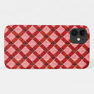 Case-Mate iPhone Case Tartan à carreaux croisés roses avec relief léger 