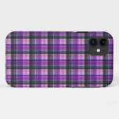 Coques Case-Mate iPhone Tartan à contrôle pourpre, (Dos (Horizontal))
