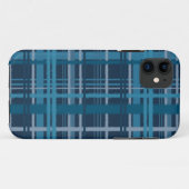 Coques Case-Mate iPhone tartan bleu (Dos (Horizontal))
