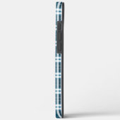 Coques Case-Mate iPhone Tartan bleu et blanc (Verso / Gauche)