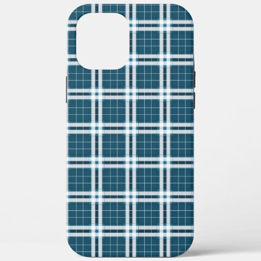 Coques Case-Mate iPhone Tartan bleu et blanc (Verso)