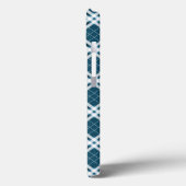 Coques Case-Mate iPhone Tartan bleu et blanc (Verso / Gauche)