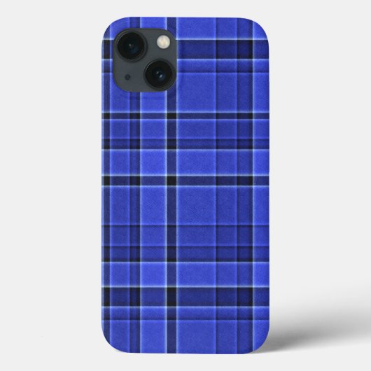 Coques Case-Mate iPhone Tartan bleu plaid (Verso)