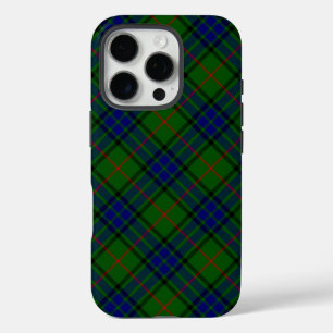 Coques iPhone 16 Pro tartan bleu vert Lauder à carreaux
