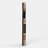 Coques Case-Mate iPhone Tartan Brown orange avec ruban (Dos/Droite)