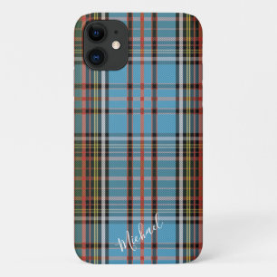 Case-Mate iPhone Case Tartan Clan Anderson Carreaux Bleu Clair Léger