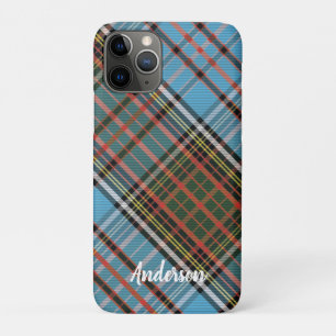 Case-Mate iPhone Case Tartan Clan Anderson Carreaux Bleu Clair Personnal