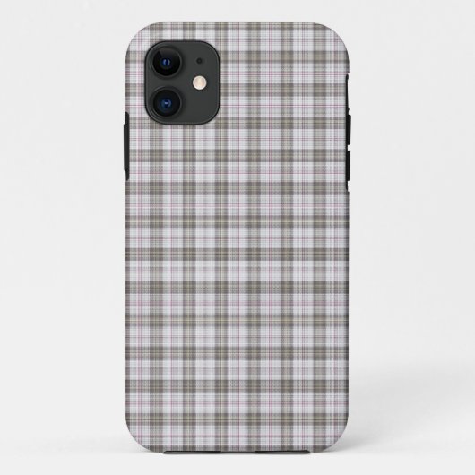 Coques Case-Mate iPhone Tartan de mode gris (Dos)